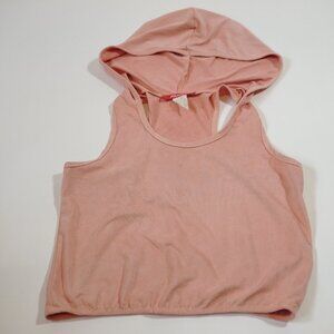 Rainbow Size M Hooded Crop Top Pink Pre-Owned